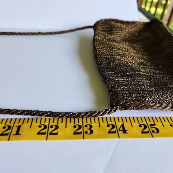 Grunge Baddie Edgy Collezione New York Handbag Small Metallic Cording Magnetic - Picture 8 of 12